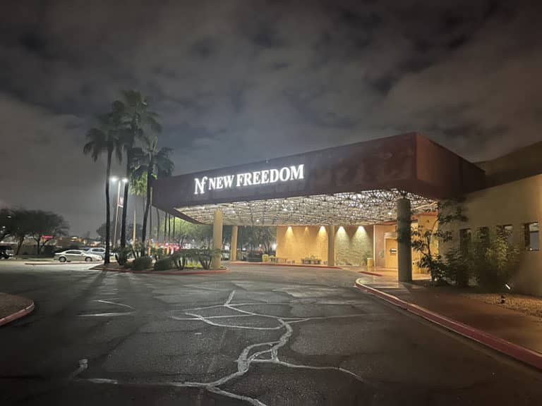 New Freedom facility at night